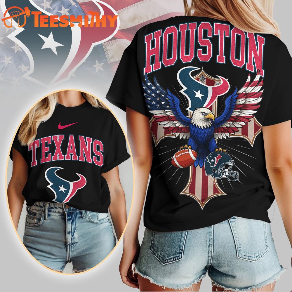 Houston Texans 2026 NFL Freedom Eagle All Over Print Shirt