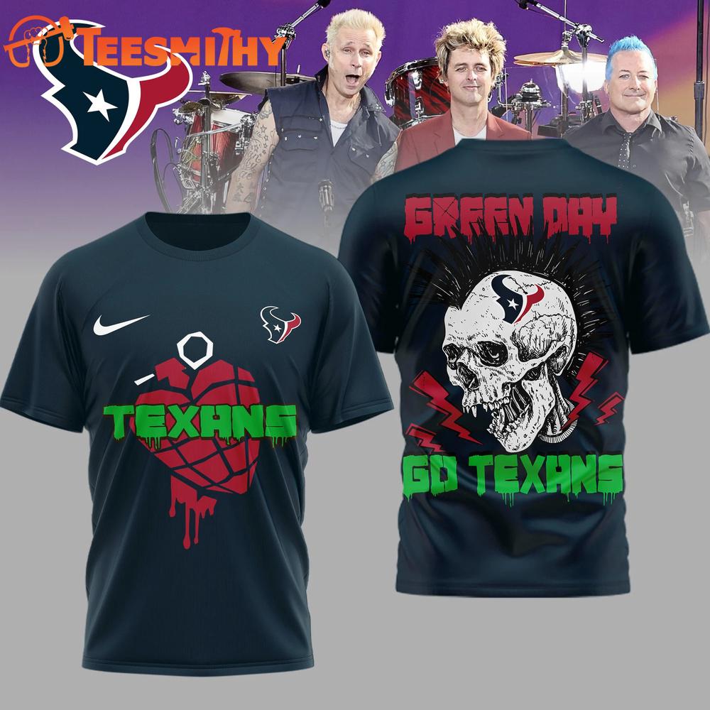 Houston Texans 2026 NFL Green Day Football Unisex 3D Shirt