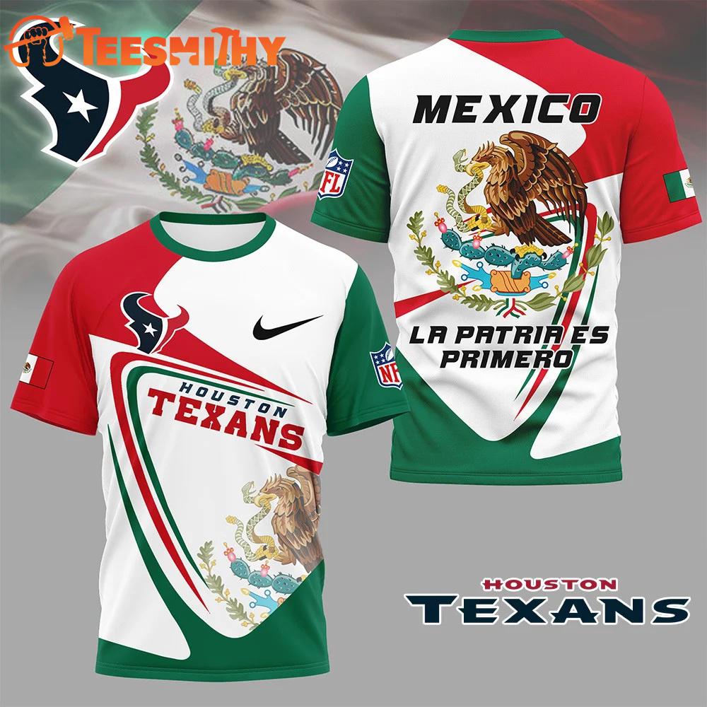 Houston Texans 2026 NFL Mexico La Patria Es Primero Special New 3D Shirt