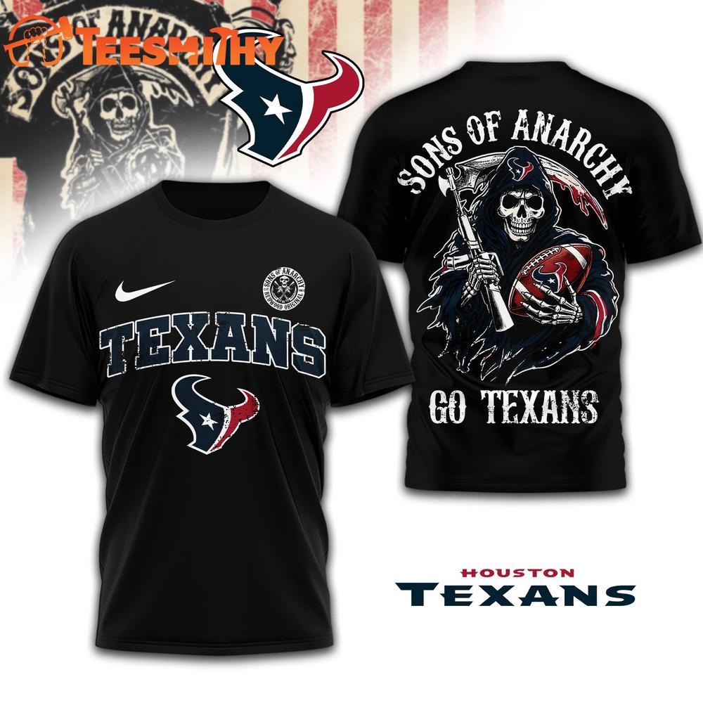 Houston Texans 2026 NFL Sons of Anarchy 3D T Shirt