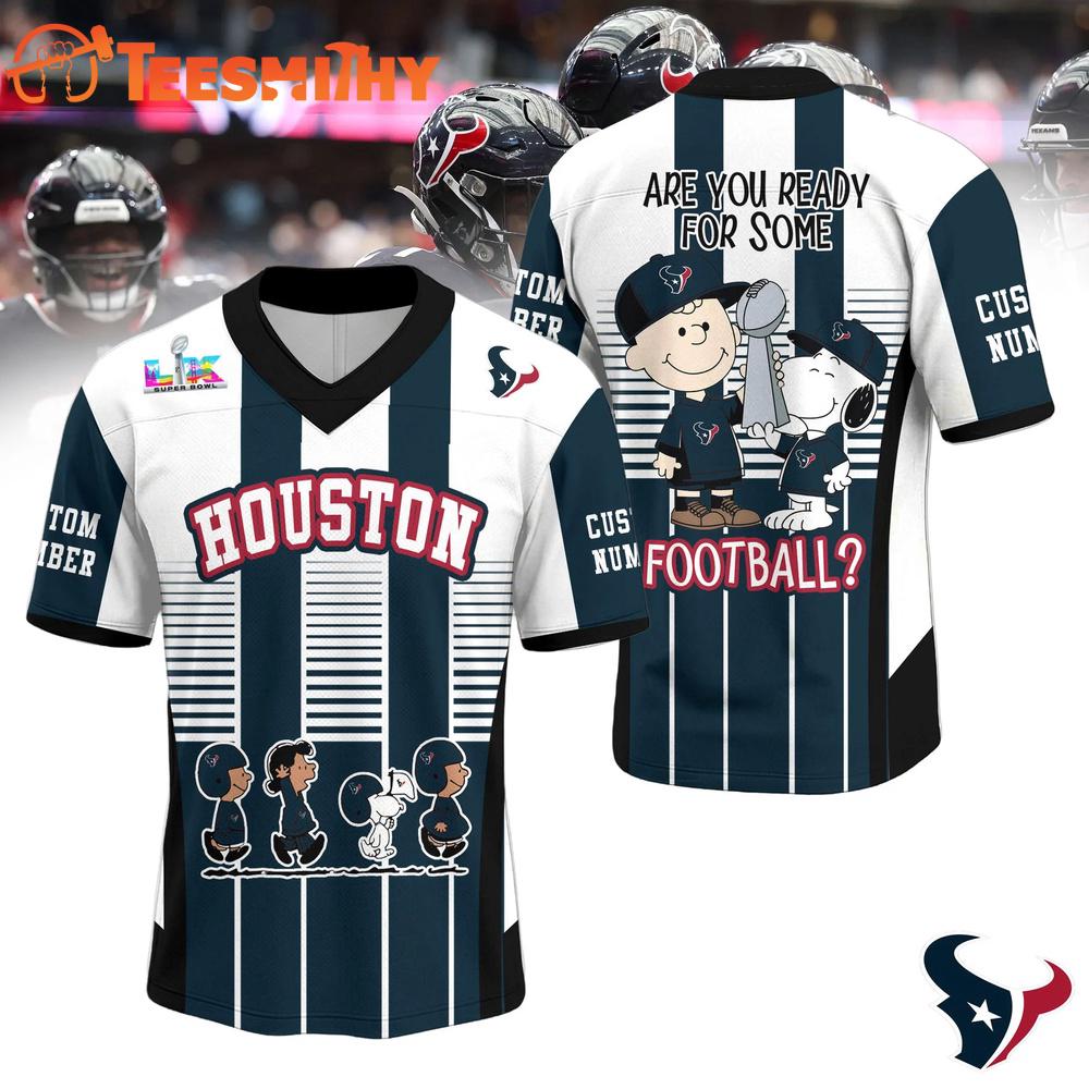 Houston Texans 2026 Super Bowl x Peanut Snoopy Football Jersey