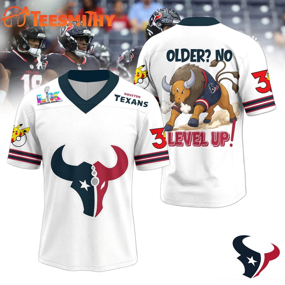 Houston Texans 2026 Super Bowl x Pokemon 30th Anniversary Football Jersey