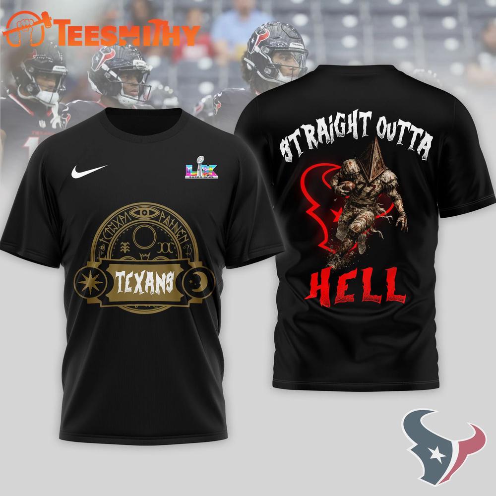 Houston Texans NFL 2026 Super Bowl x Silent Hill 3D Shirt