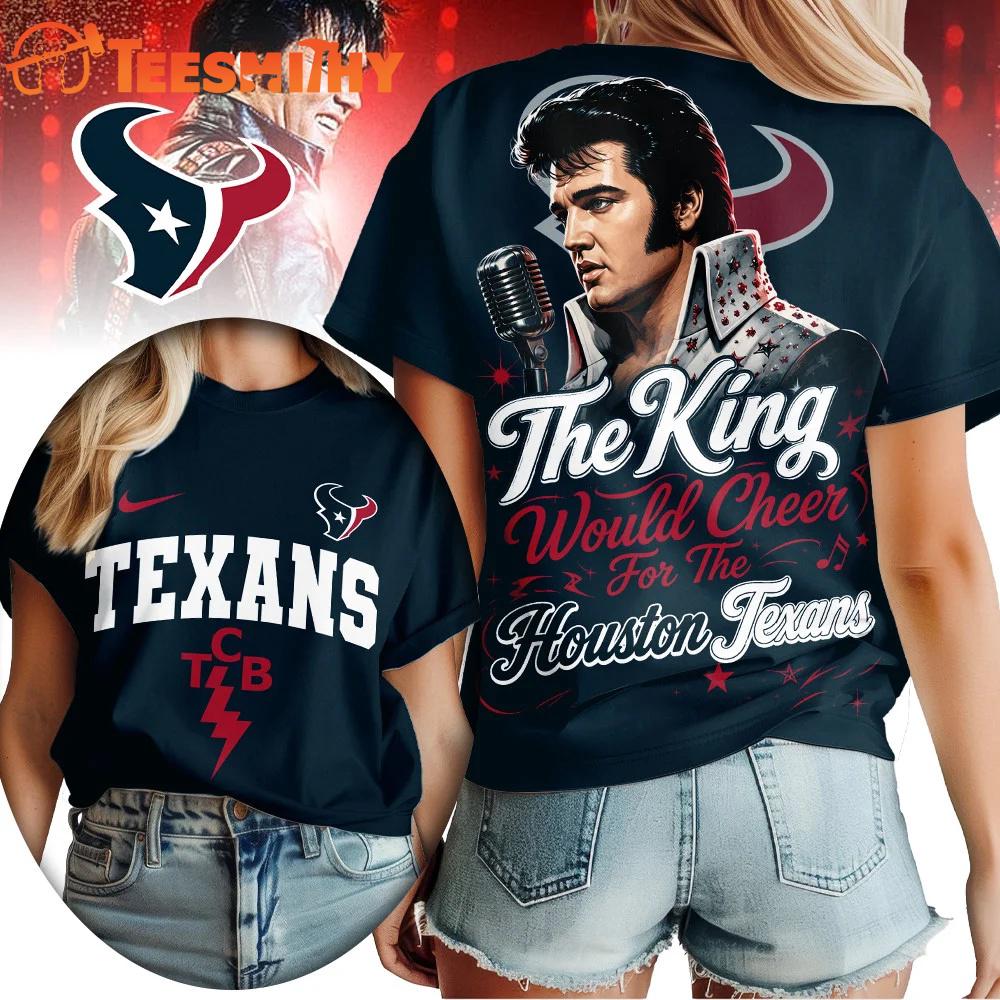 Houston Texans NFL Elvis Presley The King All Over Print Shirt