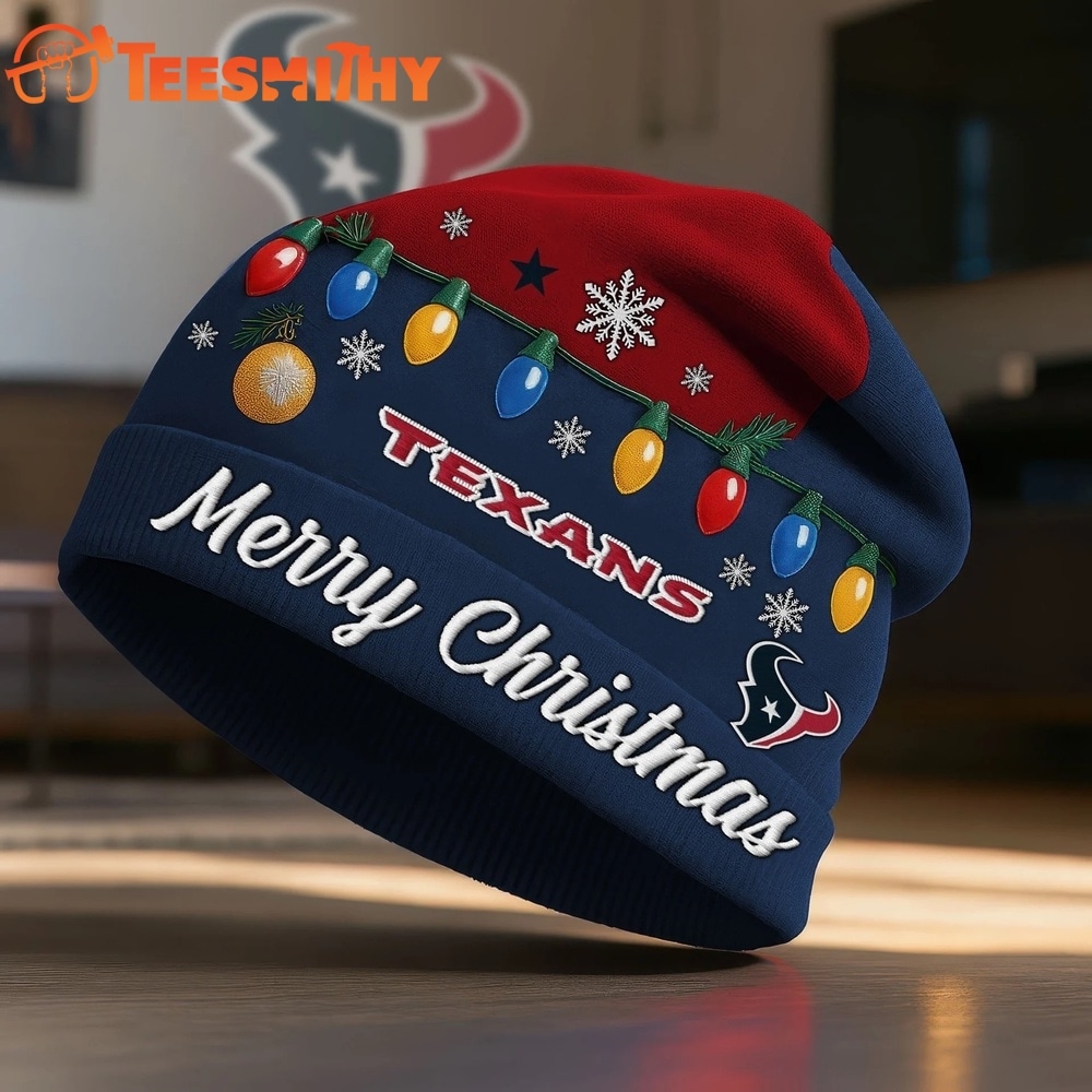 Houston Texans NFL Merry Christmas Beanie Hat