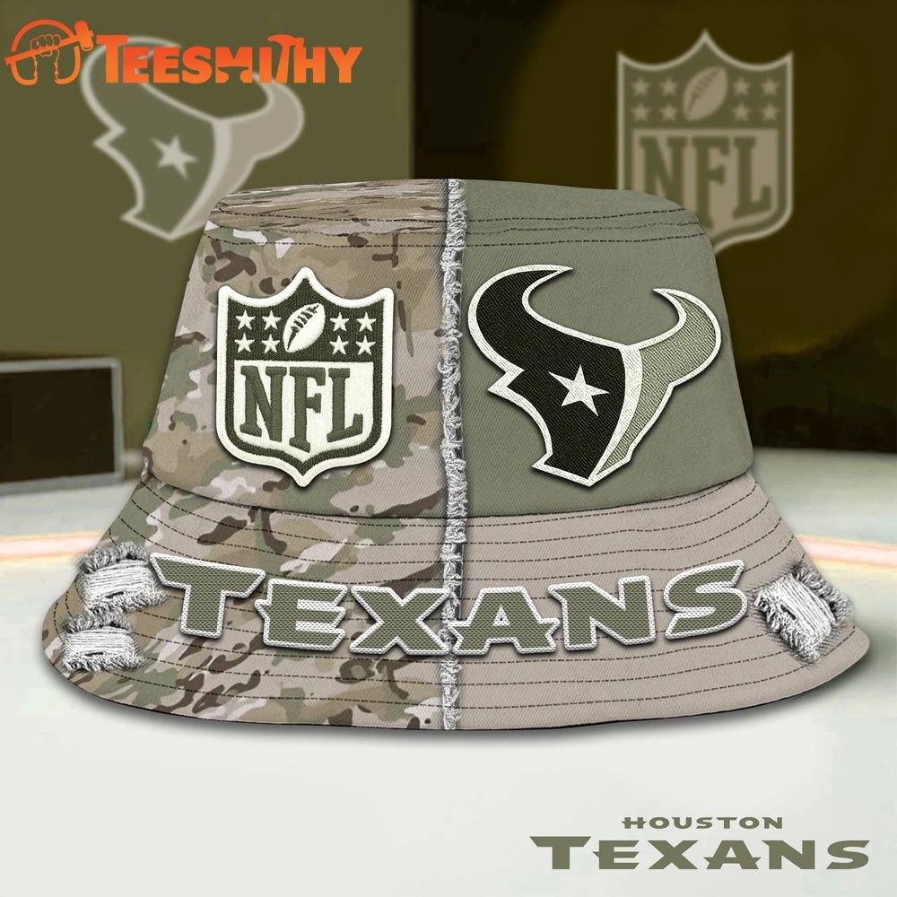 Houston Texans NFL Veterans US Army Bucket Hat