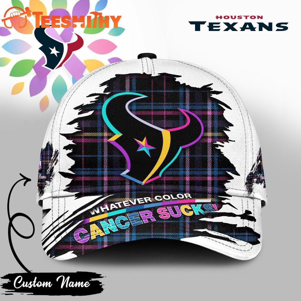 Houston Texans NFL Whatever Color Cancer Sucks Classic Cap Houston Texans NFL Whatever Color Cancer Sucks Classic Cap