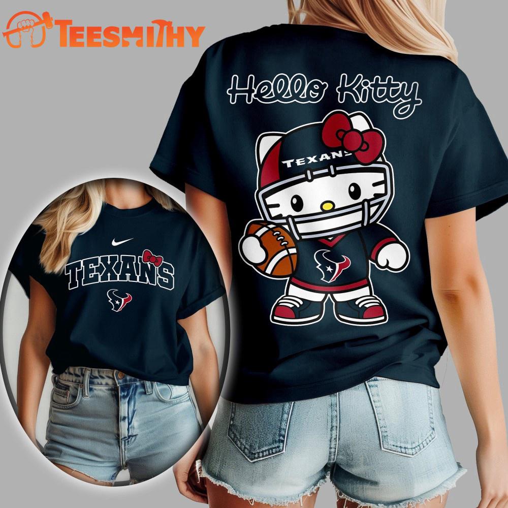 Houston Texans NFL x Hello Kitty All Over Print Shirt Houston Texans NFL x Hello Kitty All Over Print Shirt
