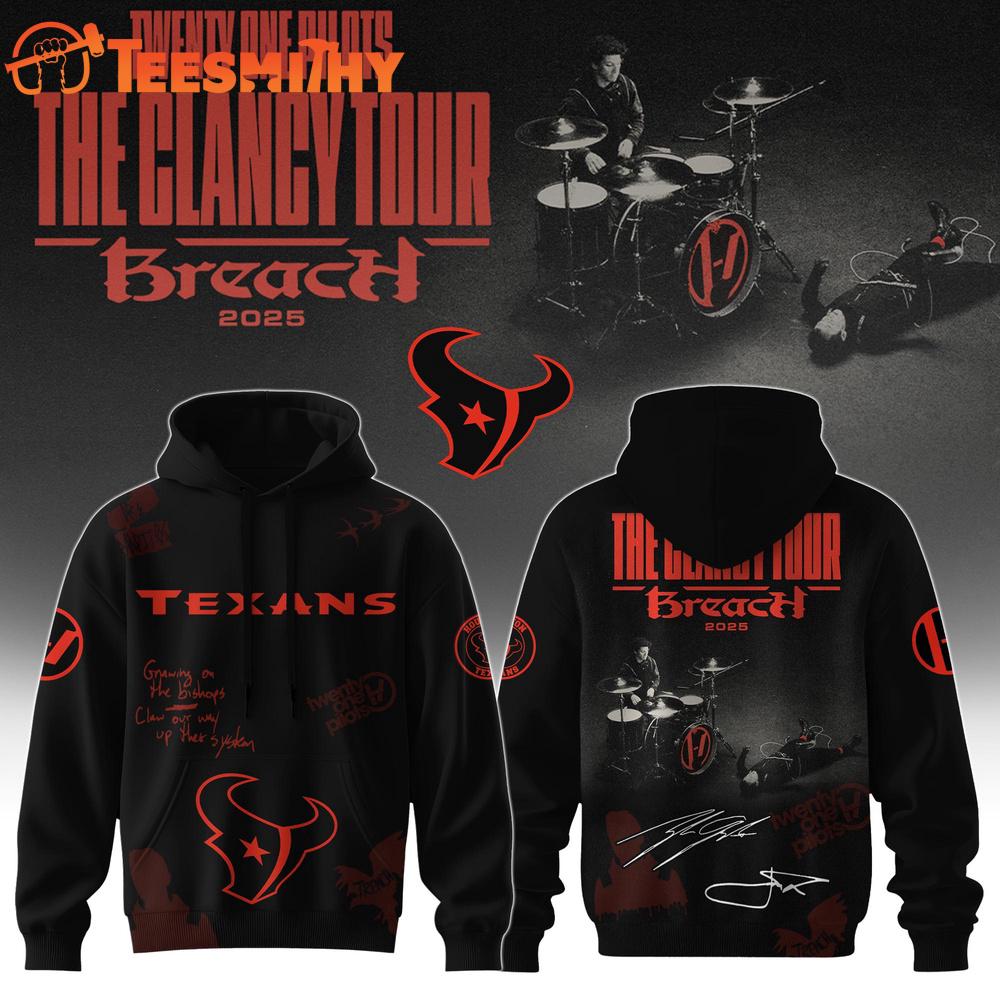 Houston Texans NFL x Twenty One Pilots The Clancy World Tour Hoodie Shirt