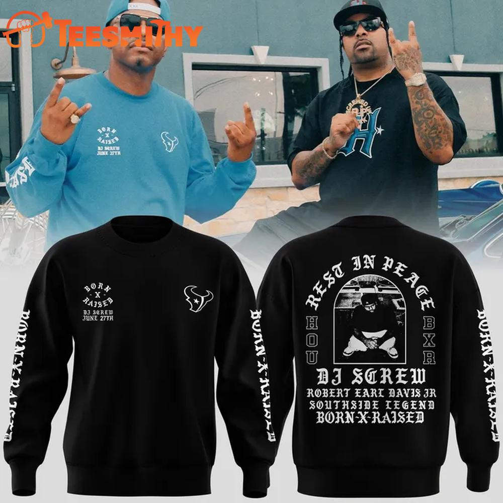 Houston Texans x DJ Screw 2026 Limited Edition Black Sweatshirt