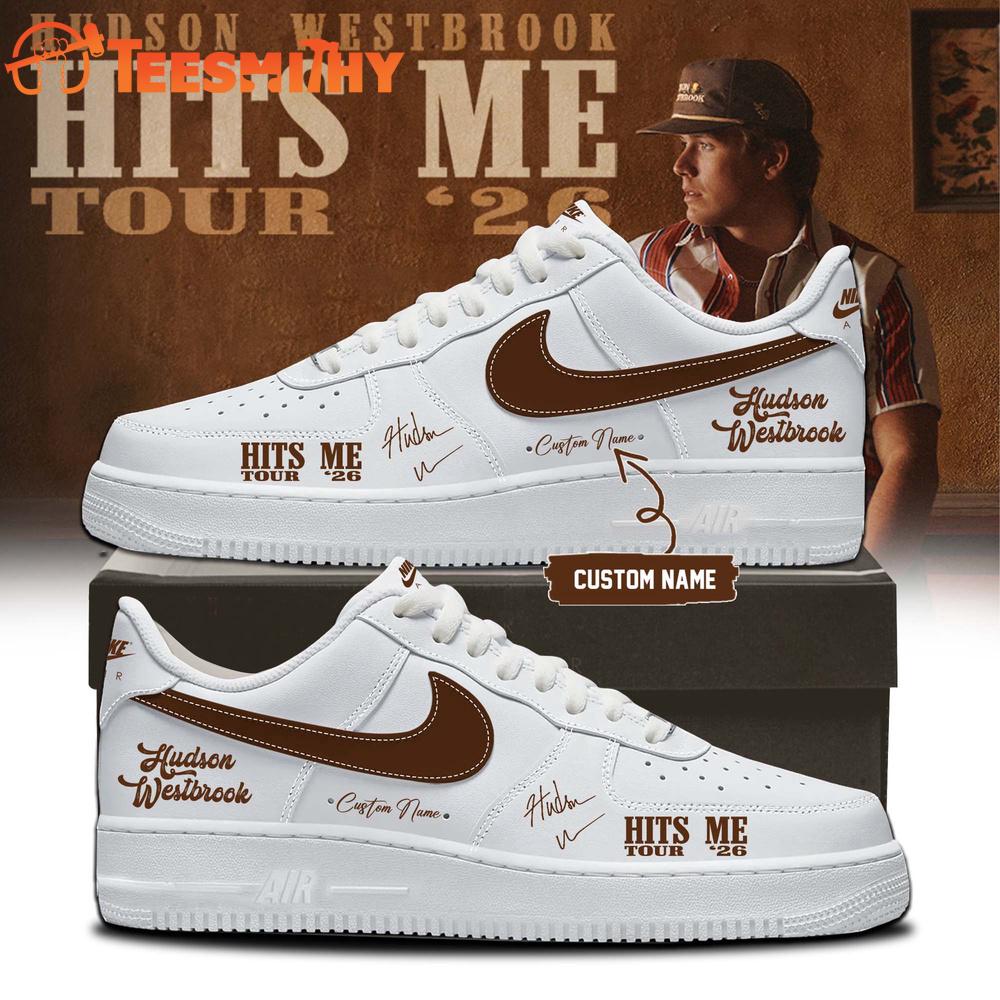 Hudson Westbrook Hits Me Tour 2026 Signature White Air Force 1 Shoes
