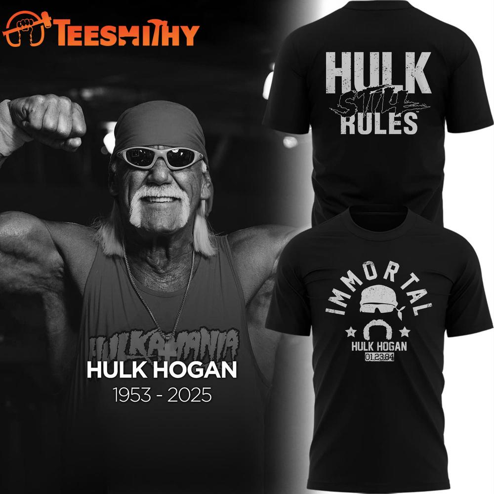 Hulk Hogan Immortal Silhouette 2025 Black T Shirt