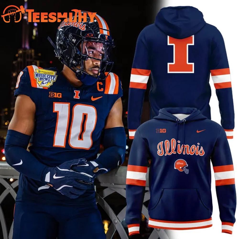 Illinois Fighting Illini Football Music City Bowl Uniform Hoodie Shirt