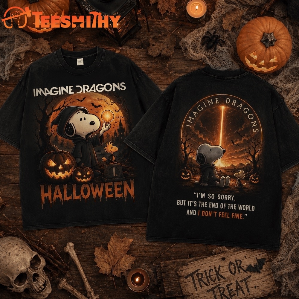 Imagine Dragons x Snoopy Halloween End of the World 3D Shirt