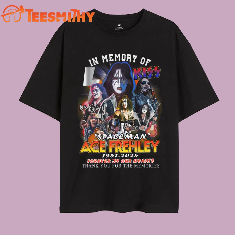 In Memory Of Kiss Space Man Ace Frehley 1951-2025 Vintage T Shirt In Memory Of Kiss Space Man Ace Frehley 1951-2025 Vintage T Shirt