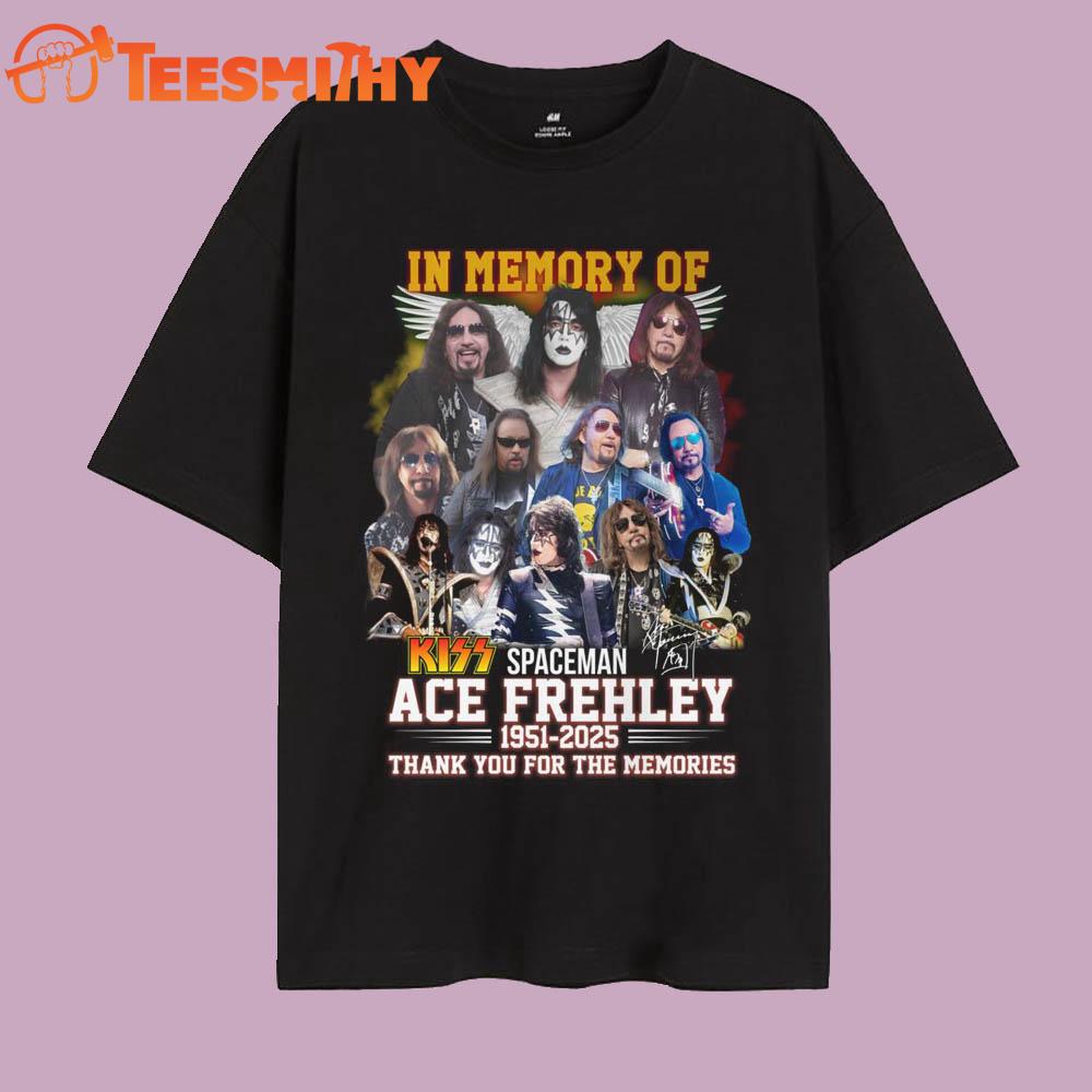 In Memory Of Kiss Space Man Ace Frehley 2025 Thank You For The Memories T Shirt In Memory Of Kiss Space Man Ace Frehley 2025 Thank You For The Memories T Shirt