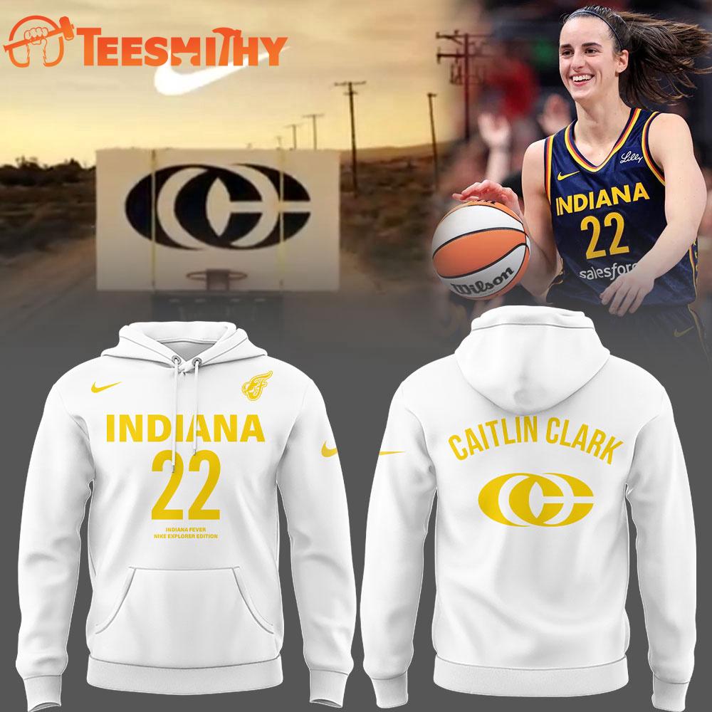 Indiana Fever Caitlin Clark Logo Limited Edition 2025 White Hoodie