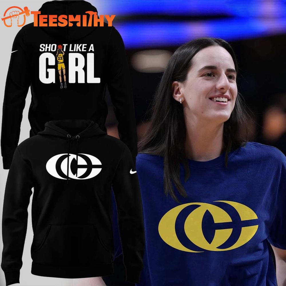 Indiana Fever Caitlin Clark Shoot Like A Girl 2025 Black Hoodie