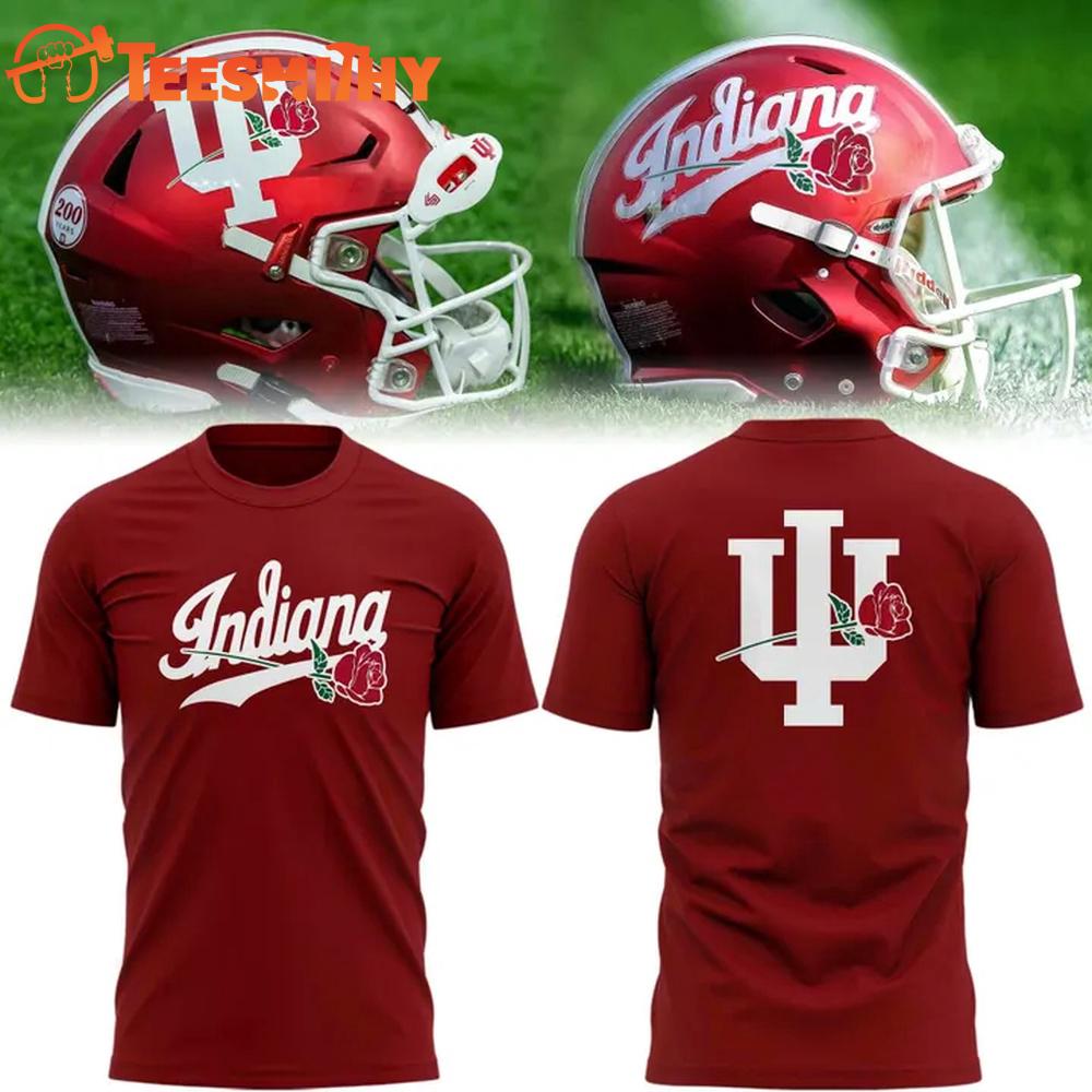 Indiana Hoosiers Football 2025 Rose Bowl White Uniform T Shirt