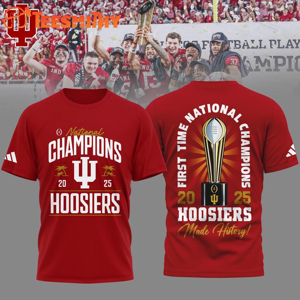 Indiana Hoosiers NCAA 2026 CFP National Champions Made History 3D Shirt