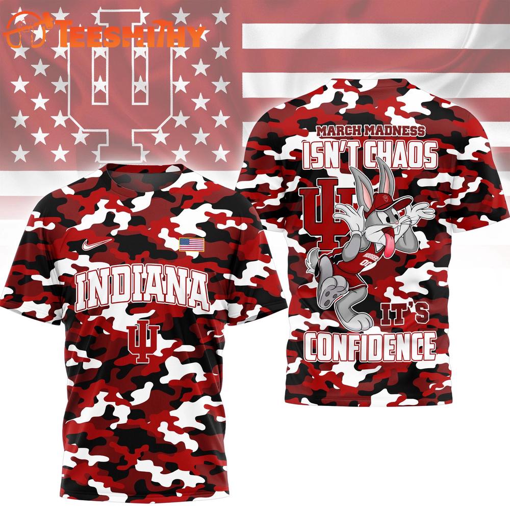 Indiana Hoosiers NCAA x Bugs Bunny Call It Confidence 3D T Shirt
