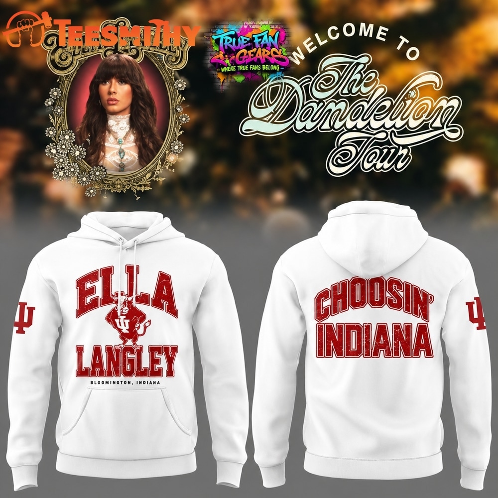 Indiana Hoosiers x Ella Langley Choosin Indiana The Dandelion Tour 2026 Hoodie