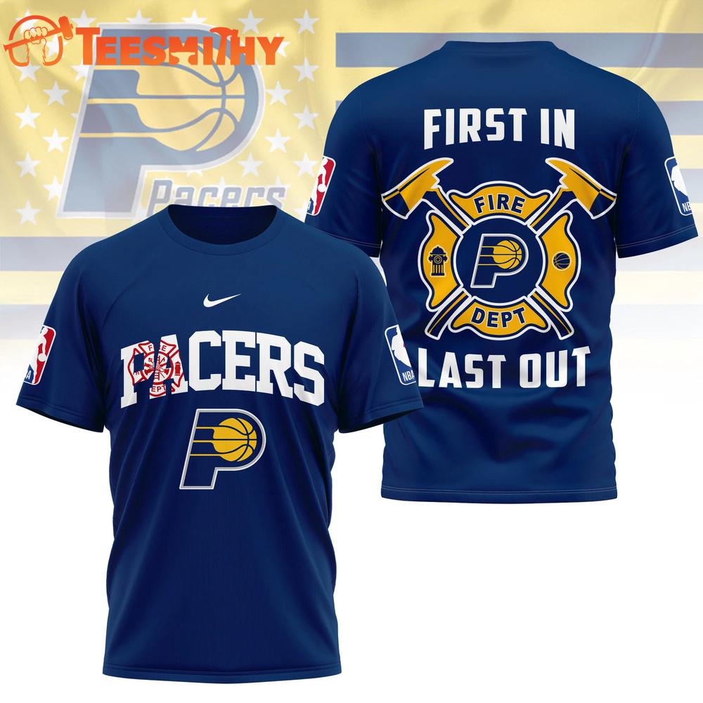Indiana Pacers 2026 NBA Fire Dept Special New 3D Shirt