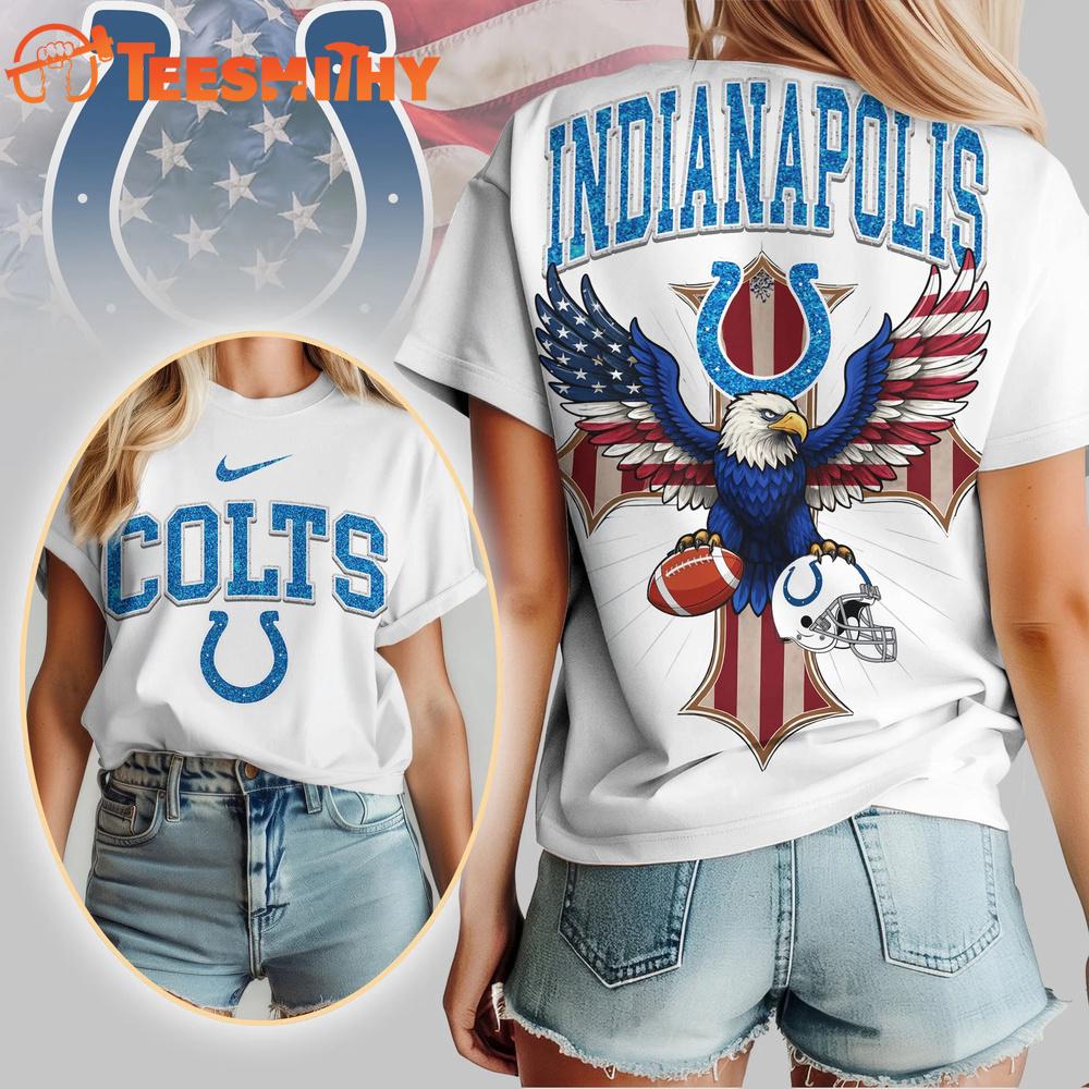 Indianapolis Colts 2026 NFL Freedom Eagle All Over Print Shirt