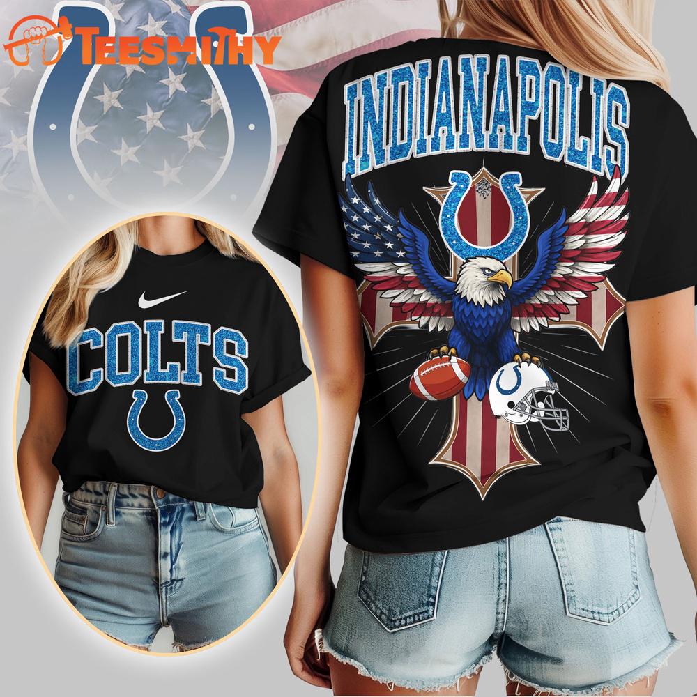 Indianapolis Colts 2026 NFL Freedom Eagle All Over Print Shirt
