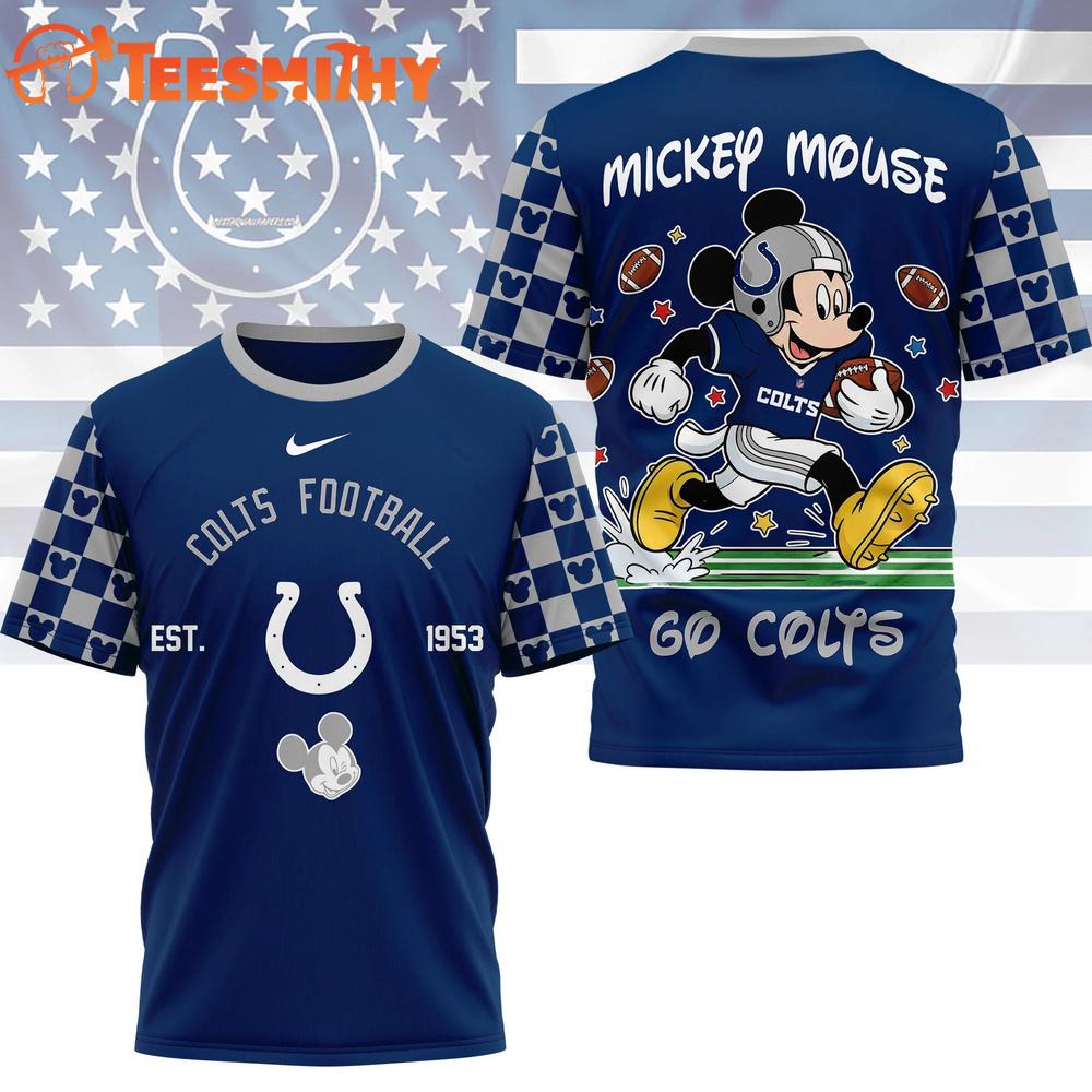 Indianapolis Colts 2026 NFL Mickey Football Special New 3D T Shirt