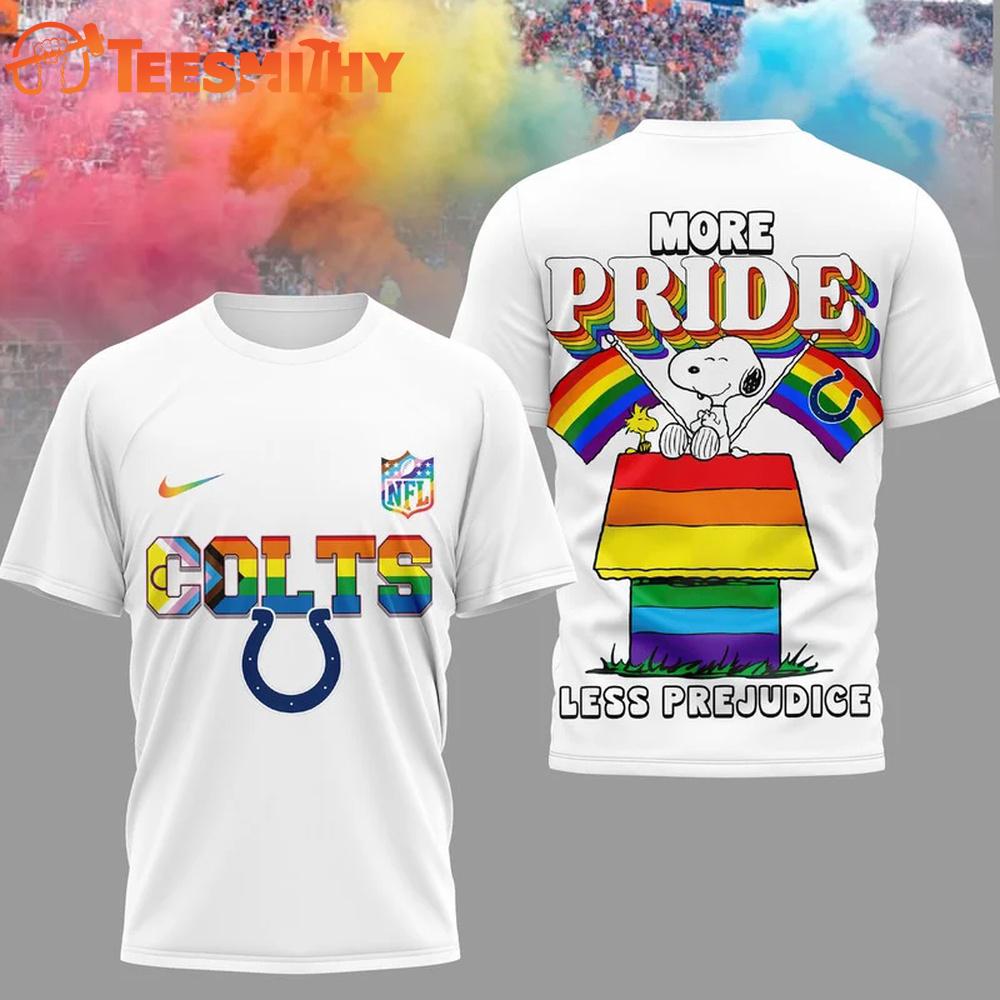 Indianapolis Colts 2026 NFL Snoopy Pride Month 3D T-Shirt