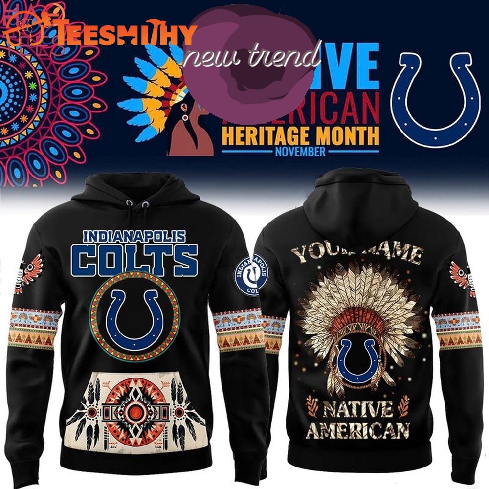 Indianapolis Colts Native American Heritage Month Custom Name Hoodie