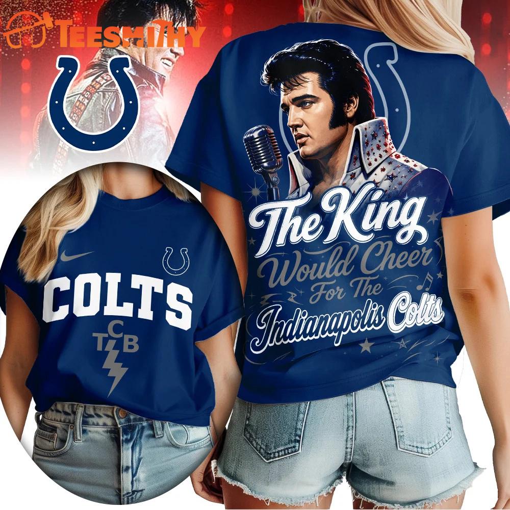 Indianapolis Colts NFL Elvis Presley The King All Over Print Shirt