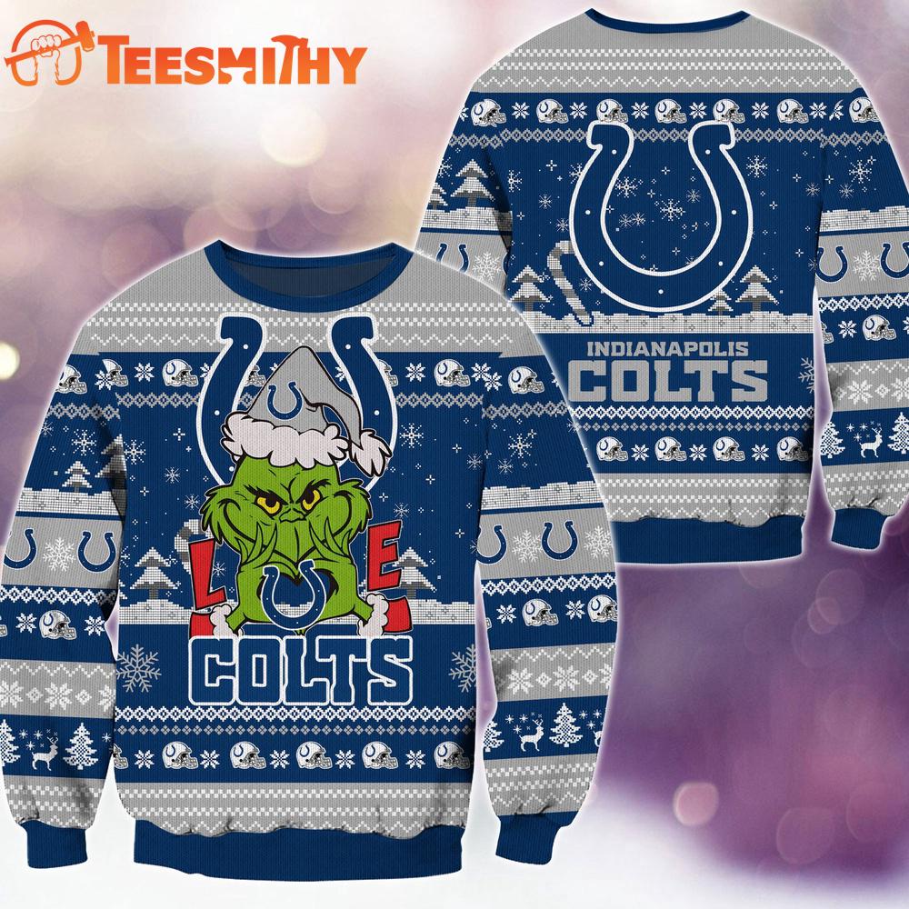Indianapolis Colts NFL Grinch Football Limited Ugly Christmas Sweater Indianapolis Colts NFL Grinch Football Limited Ugly Christmas Sweater