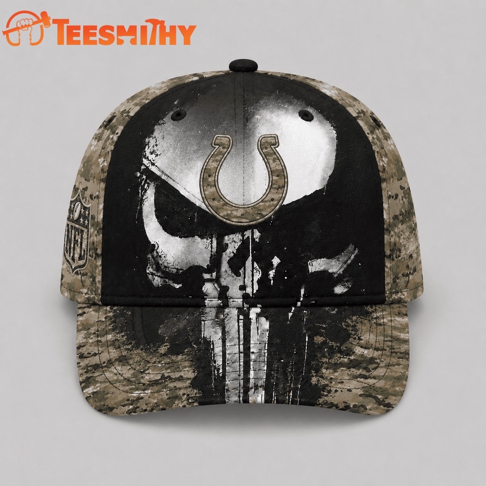 Indianapolis Colts NFL Halloween Military Skull Camo Classic Cap