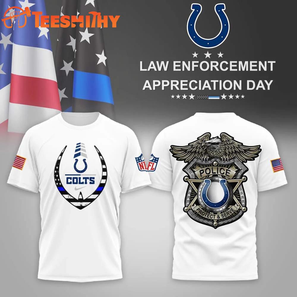 Indianapolis Colts NFL Law Enforcement Appreciation Day White T Shirt