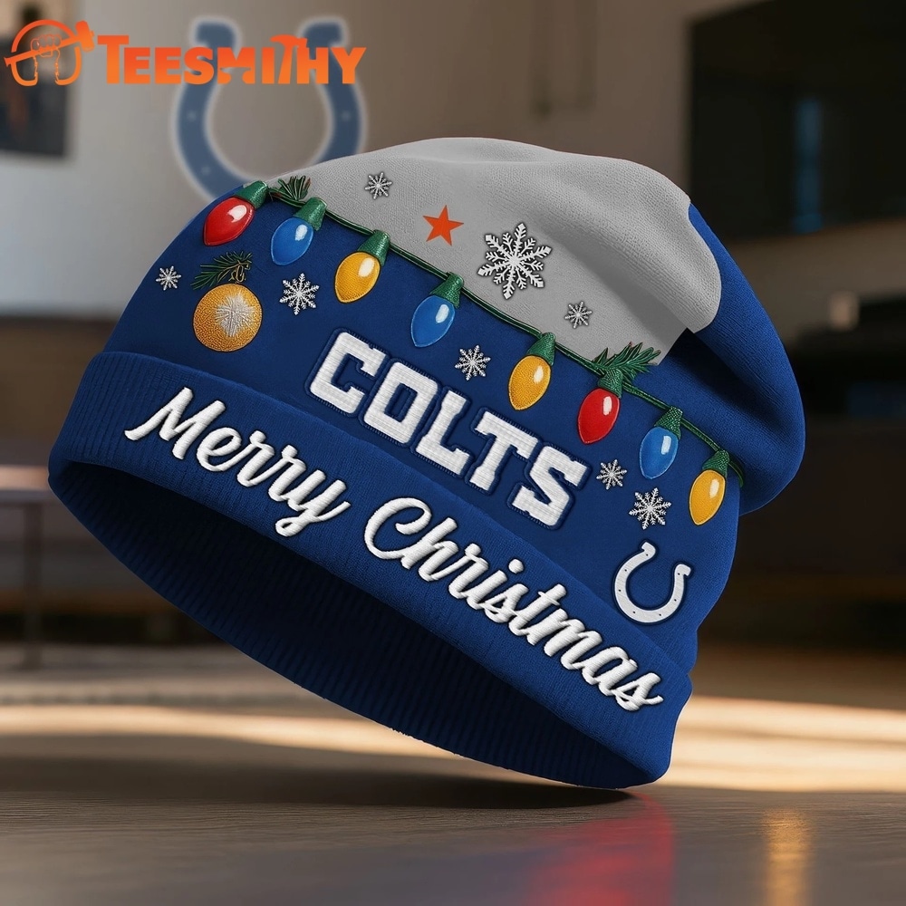 Indianapolis Colts NFL Merry Christmas Beanie Hat
