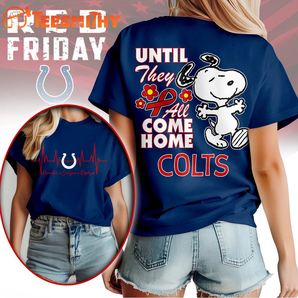 Indianapolis Colts NFL Snoopy Red Friday Unisex 3D Shirt