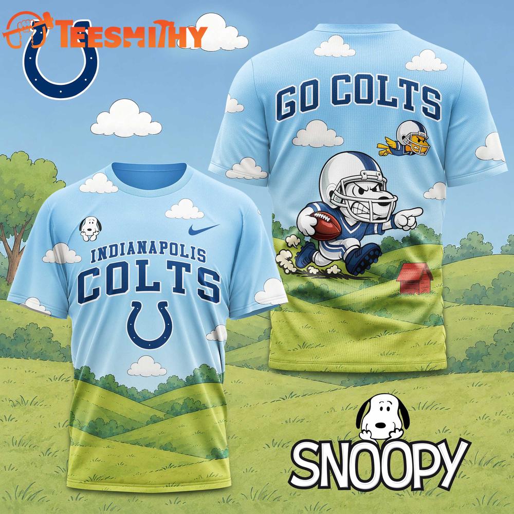 Indianapolis Colts NFL Snoopy Touchdown 3D T-Shirt