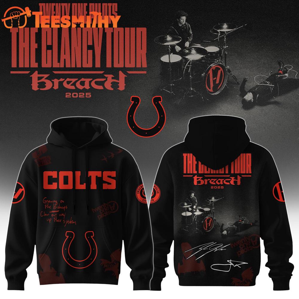 Indianapolis Colts NFL x Twenty One Pilots The Clancy World Tour Hoodie Shirt