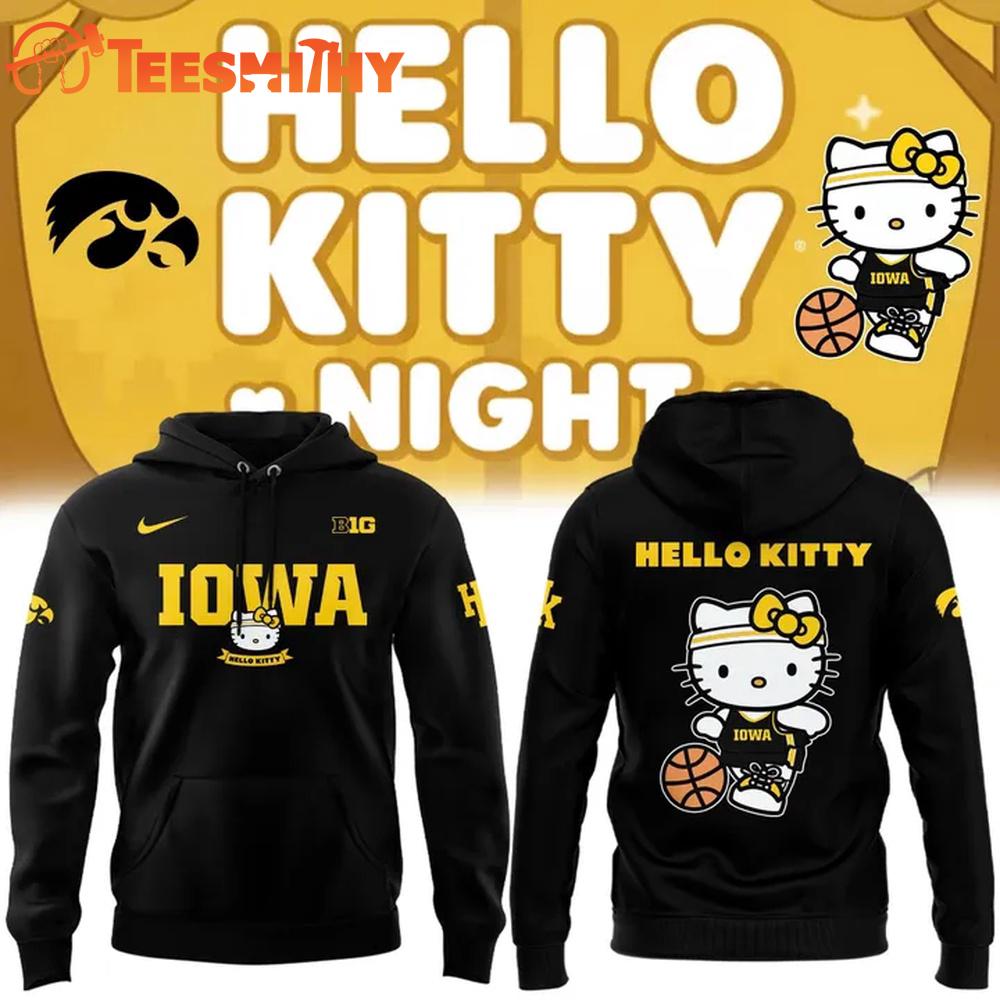 Iowa Hawkeyes Women's Basketball 2026 Hello Kitty Hoodie Shirt
