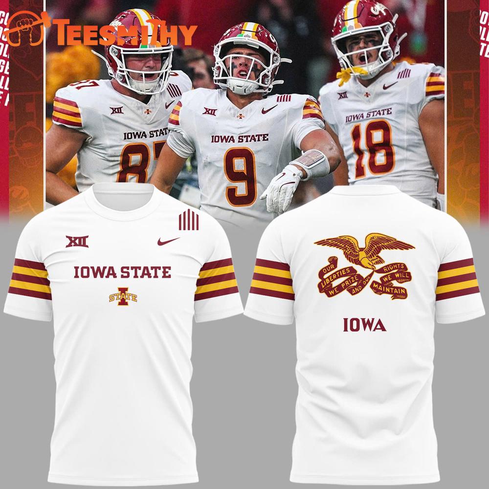 Iowa State Cyclone Flag Uniform 2025 3D Shirt Iowa State Cyclone Flag Uniform 2025 3D Shirt