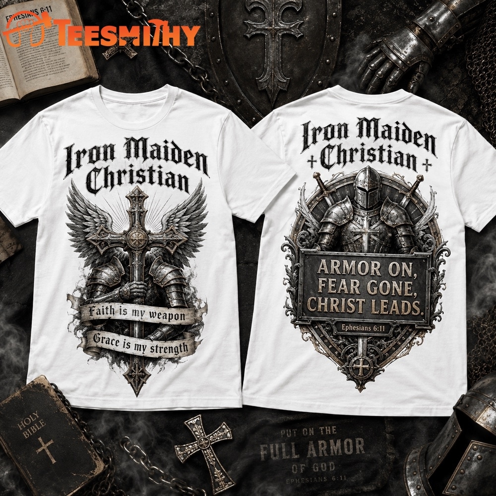 Iron Maiden Christian Armor On Fear Gone 3D Shirt