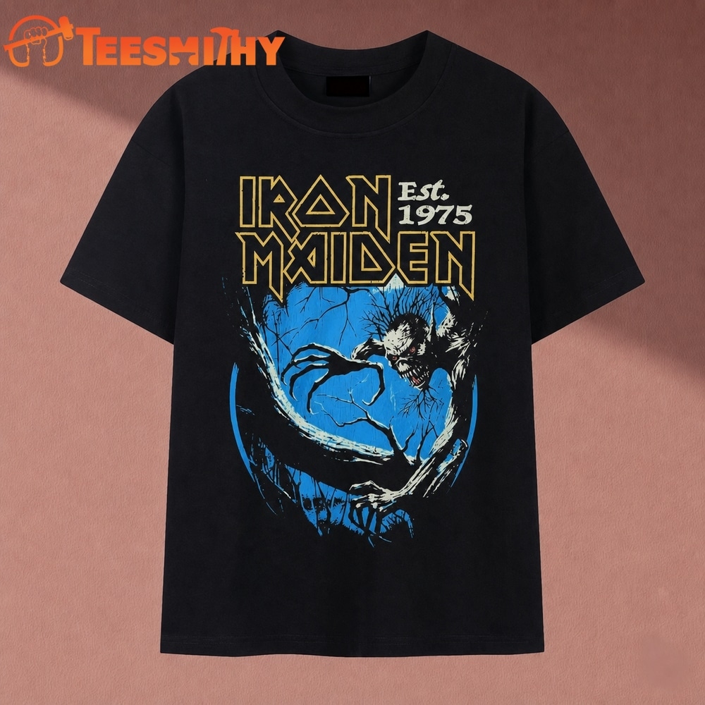 Iron Maiden Est 1975 Heavy Metal Band Vintage Graphic T Shirt