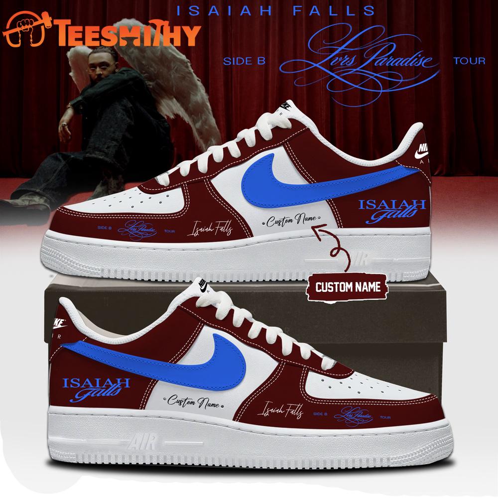 Isaiah Falls Lvrs Paradise Side B Tour 2026 Signature Red Air Force 1 Shoes