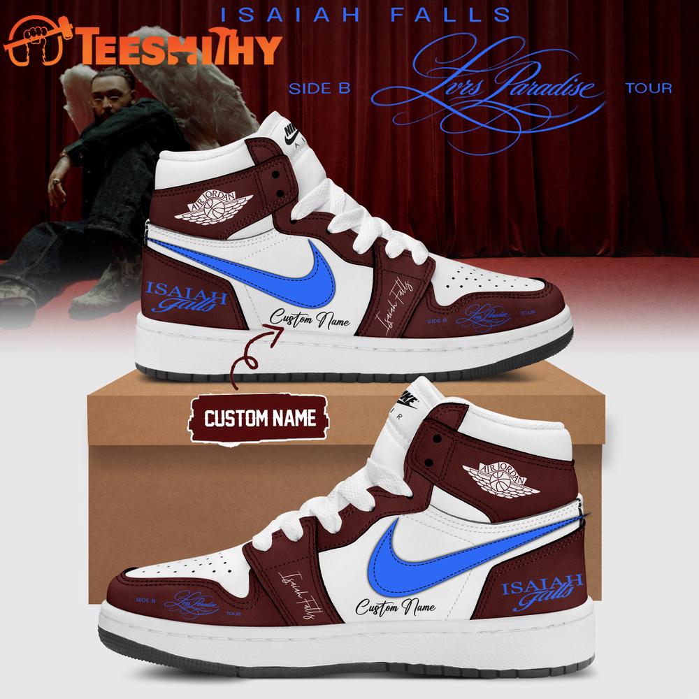 Isaiah Falls Lvrs Paradise Side B Tour 2026 Signature Red Air Jordan 1 Shoes