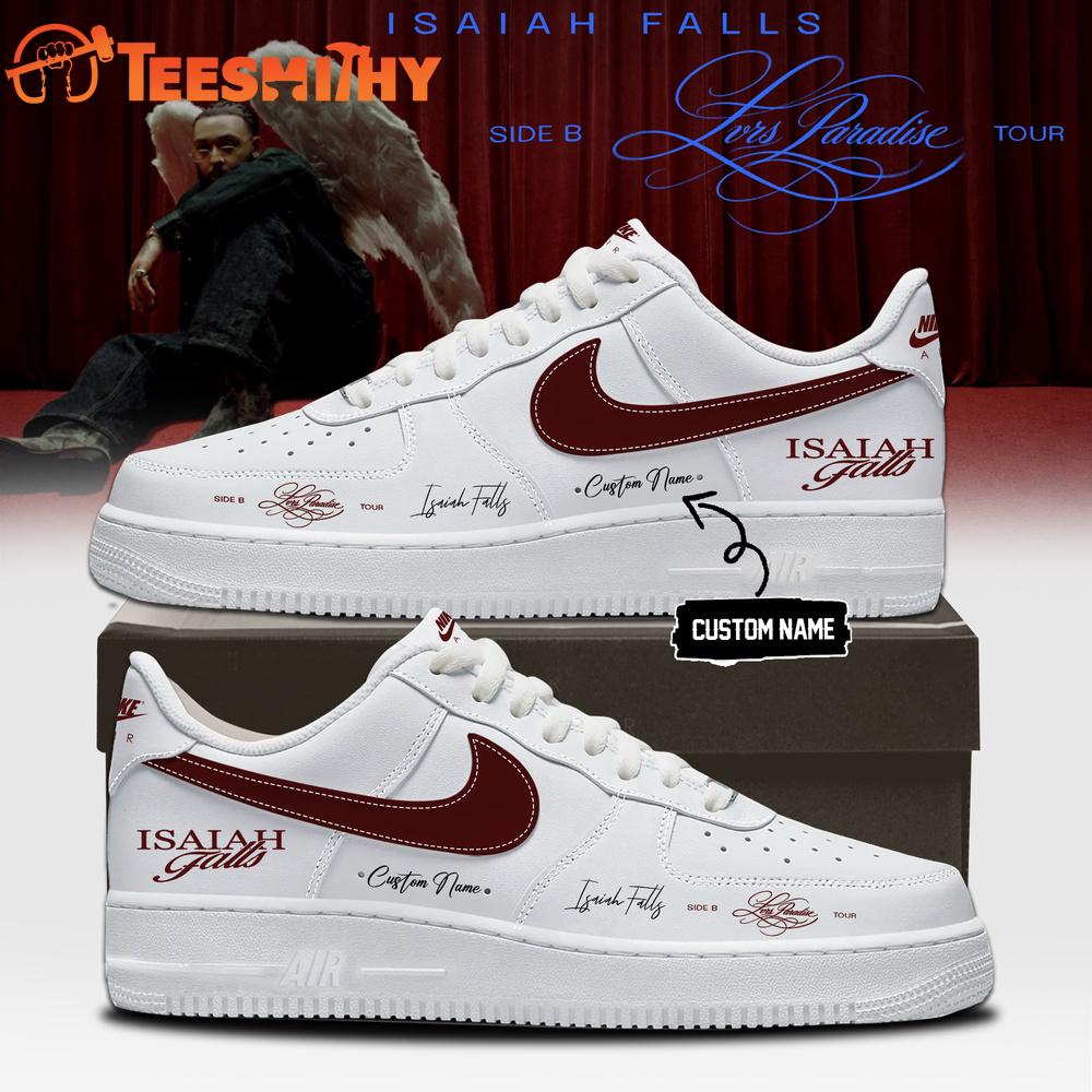 Isaiah Falls Lvrs Paradise Side B Tour 2026 Signature White Air Force 1 Shoes