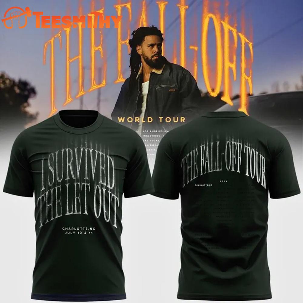 J. Cole The Fall-Off World Tour 2026 I Survived The Let Out T Shirt
