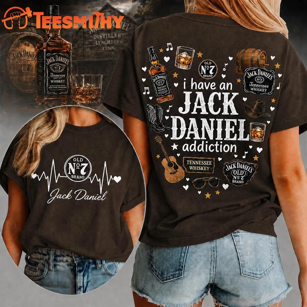 Jack Daniel Heartbeat Lover Unisex 3D Shirt