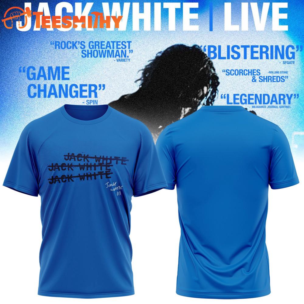 Jack White Live 2026 Blue T Shirt